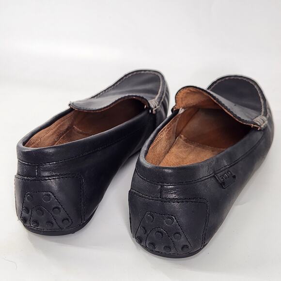 Polo Ralph Lauren Woodley Smooth Pull Up Leather Loafers Mens 10D Black Classic - Picture 5 of 8